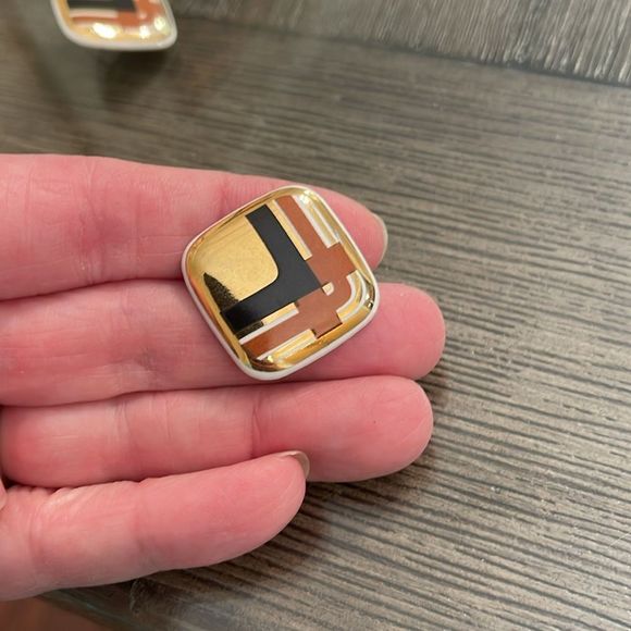 Vintage Avon 1987 “Porcelain Expressions” Diamond Shaped with Brown & Black - Picture 6 of 16